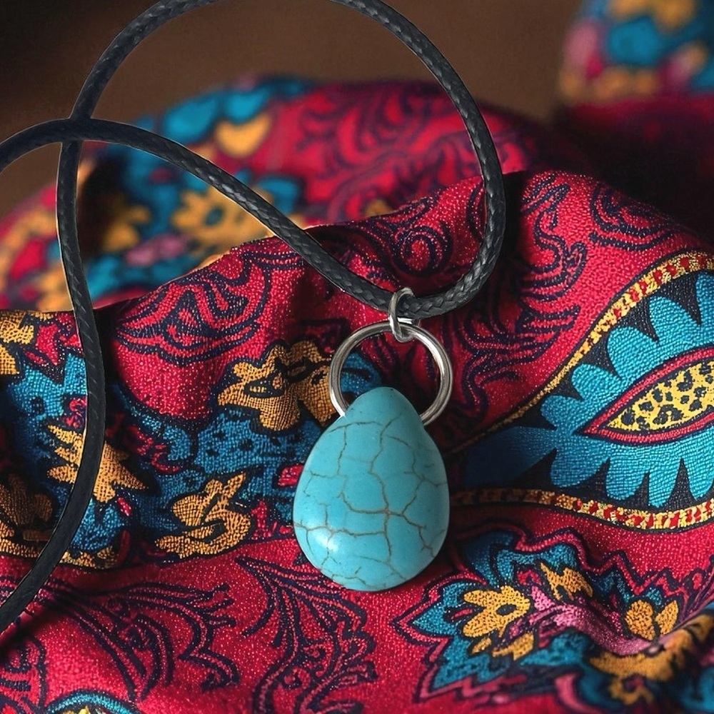 5 For $25💫Turquoise Teardrop Pendant Necklace